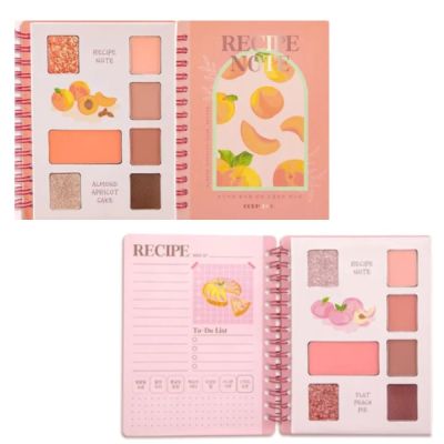 CORINGCO Recipe Note Eyeshadow Palette Flat Peach Pie, Pink