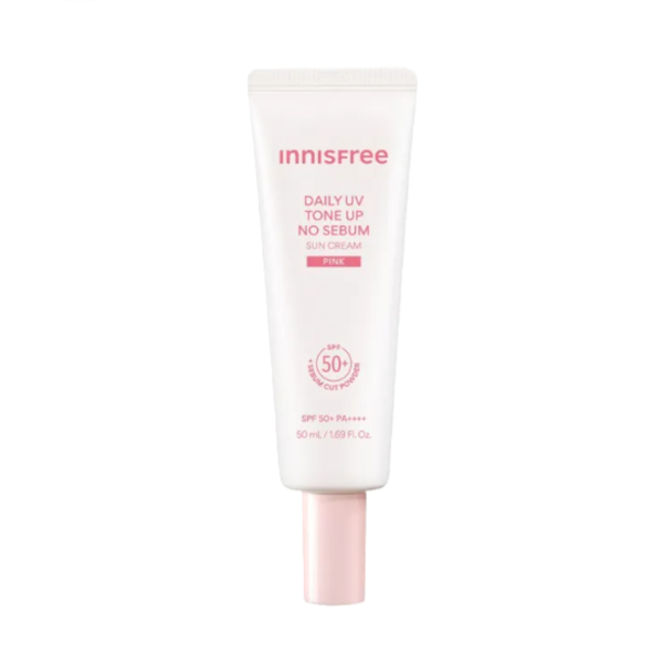 innisfree - Daily UV Tone Up No Sebum Sunscreen SP50+ PA++++ - 50ml - Pink